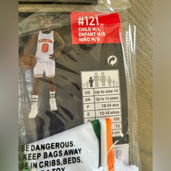 Stranger Things Hawkins Basketball Jersey Cosplay Halloween Costume Brand NEW - Picture 5 of 13